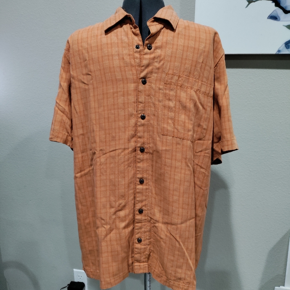 5.11 Tactical Series Orange Snap Front Shirt Men's Size Medium